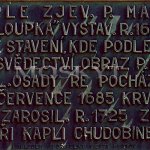 deska na kapli Chaloupka