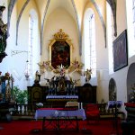 presbytář kostela sv. Vavřince v Prčici
