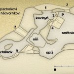 Plánek skalního bytu Barušky