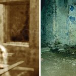 nákres fotografie ducha a naše fotografie stejného místa nákres fotografie ducha a naše fotografie stejného místa